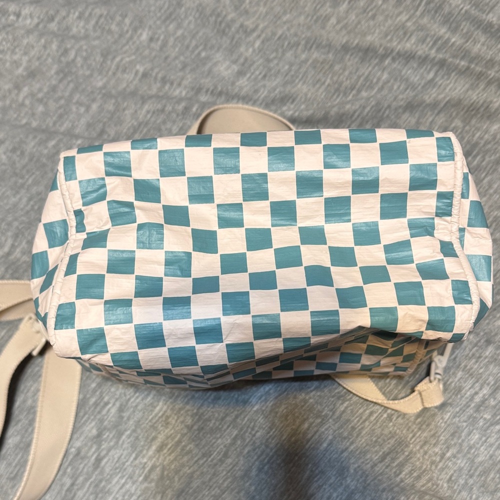 ALOHAS Blue and Cream Checkered Tote Bag - Picture 4 of 7